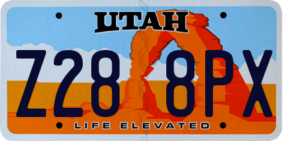 UT license plate Z288PX