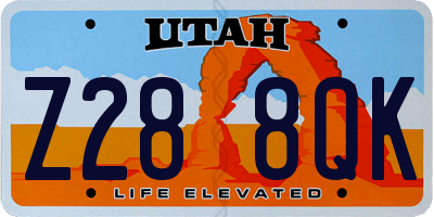 UT license plate Z288QK