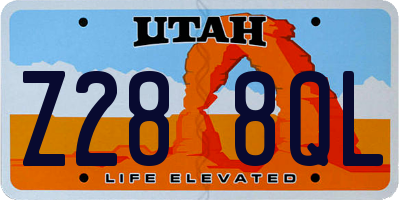 UT license plate Z288QL