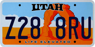 UT license plate Z288RU