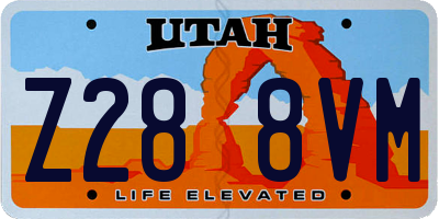 UT license plate Z288VM
