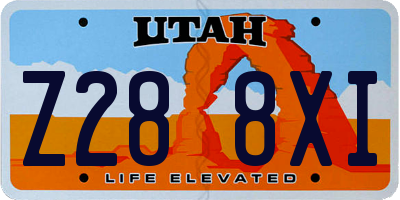 UT license plate Z288XI