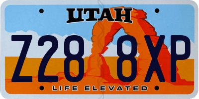 UT license plate Z288XP