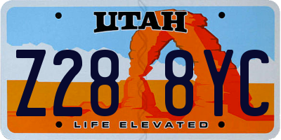 UT license plate Z288YC
