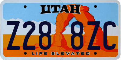 UT license plate Z288ZC