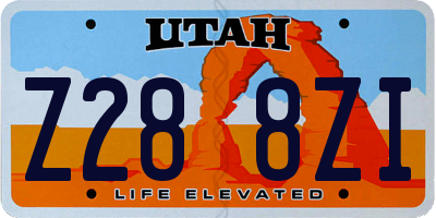 UT license plate Z288ZI