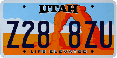 UT license plate Z288ZU