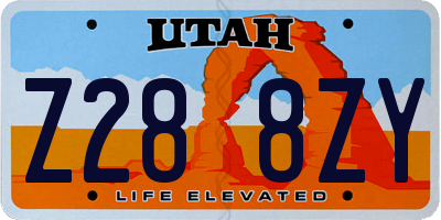 UT license plate Z288ZY
