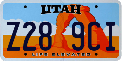 UT license plate Z289CI