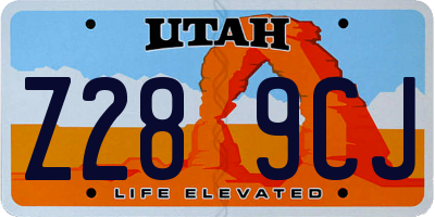 UT license plate Z289CJ