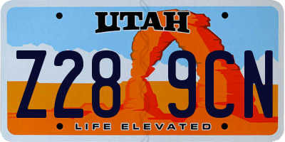 UT license plate Z289CN
