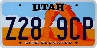 UT license plate Z289CP