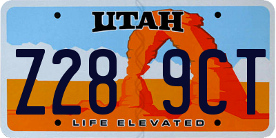 UT license plate Z289CT