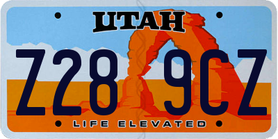 UT license plate Z289CZ