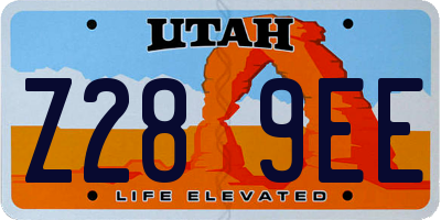 UT license plate Z289EE