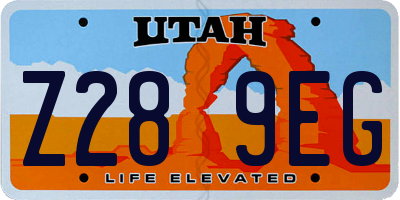 UT license plate Z289EG
