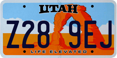 UT license plate Z289EJ