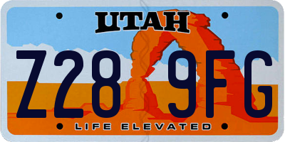 UT license plate Z289FG