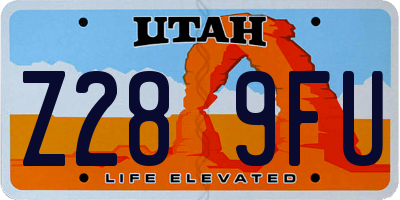 UT license plate Z289FU