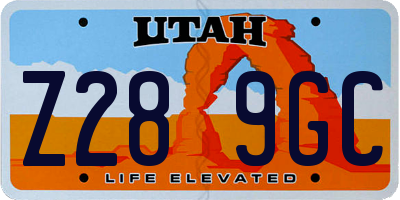 UT license plate Z289GC