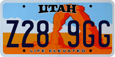 UT license plate Z289GG