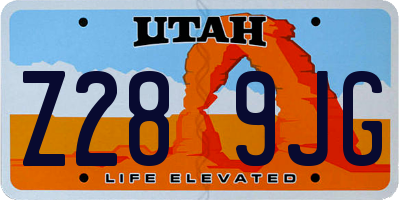 UT license plate Z289JG