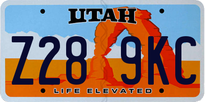 UT license plate Z289KC