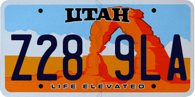 UT license plate Z289LA