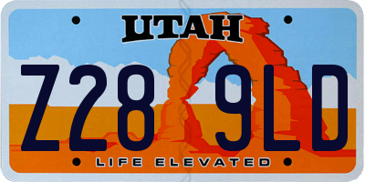 UT license plate Z289LD