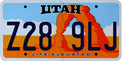 UT license plate Z289LJ