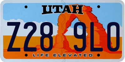 UT license plate Z289LO