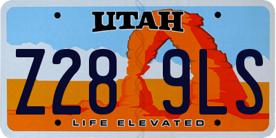 UT license plate Z289LS