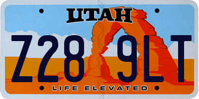 UT license plate Z289LT