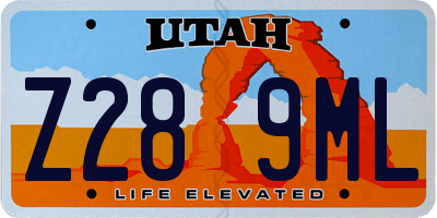 UT license plate Z289ML