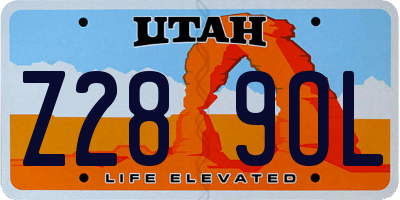 UT license plate Z289OL
