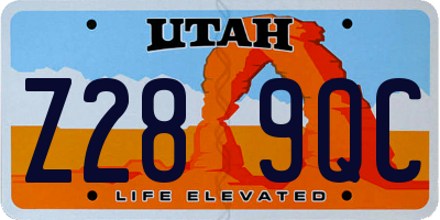 UT license plate Z289QC