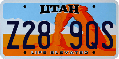 UT license plate Z289QS