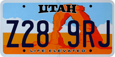 UT license plate Z289RJ