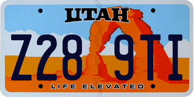 UT license plate Z289TI