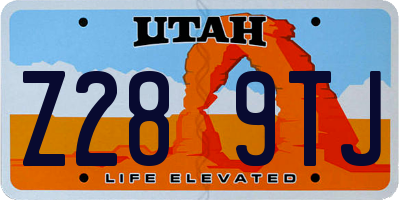 UT license plate Z289TJ