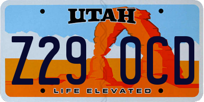 UT license plate Z290CD