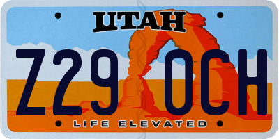 UT license plate Z290CH