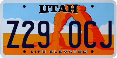 UT license plate Z290CJ