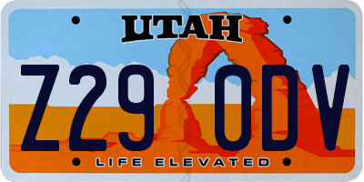 UT license plate Z290DV