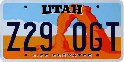 UT license plate Z290GT