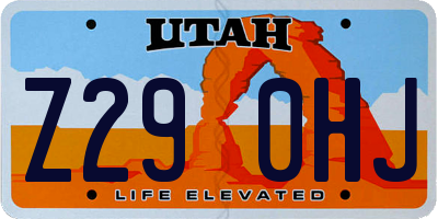 UT license plate Z290HJ