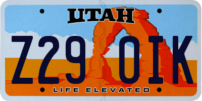 UT license plate Z290IK