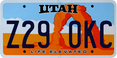 UT license plate Z290KC