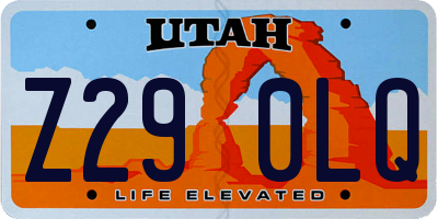 UT license plate Z290LQ