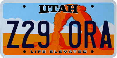 UT license plate Z290RA